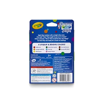 Crayola Pip Squeaks Mini Markers for Kids, 8 Count