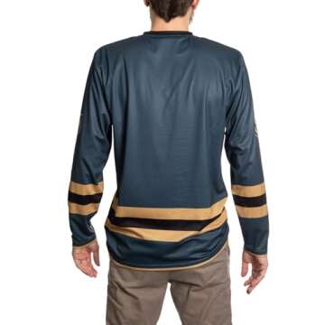NHL Men's Game Day Long Sleeve Performance Loose Fit Rash Guard (Vegas Golden Knights, Medium)