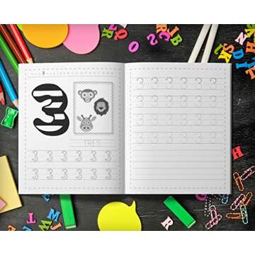 Aprender a escribir números: Aprender a escribir los numeros para niños - Libro infantiles para la escuela primaria - Juego educativo matemàticas - Cuentos infantiles (Spanish Edition)