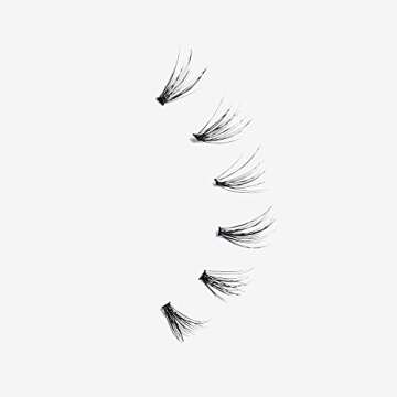 KISS Lash Couture Faux Mink Lash Extensions, Style 'Venus', Exclusive Flat-Band Technology, Short & Medium Length, 60 Individual Lash Clusters, Glue On Lashes
