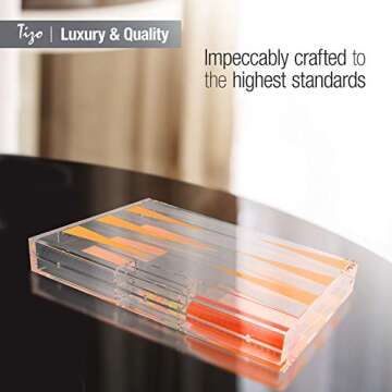 Elegant Tizo Design 18" Lucite Backgammon Set