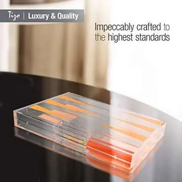 Elegant Tizo Design 18" Lucite Backgammon Set