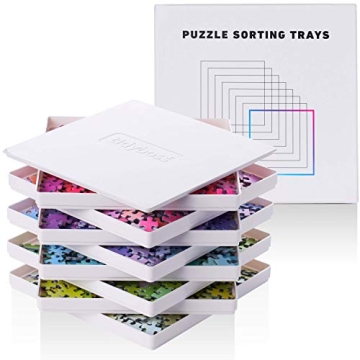 Tidyboss 8-Piece Puzzle Organizer for Easy Sorting