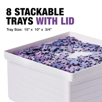 Tidyboss 8-Piece Puzzle Organizer for Easy Sorting