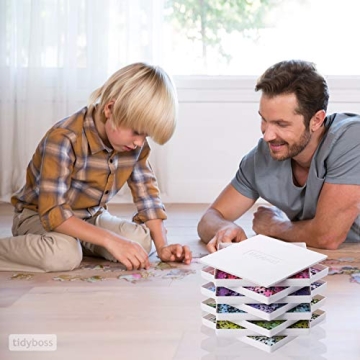 Tidyboss 8-Piece Puzzle Organizer for Easy Sorting