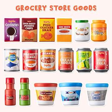 JOYIN 30Pcs Kids Play Food Grocery Cans Set, Educational Toys