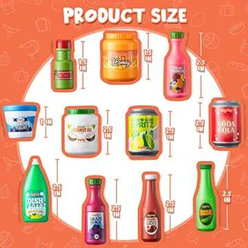 JOYIN 30Pcs Kids Play Food Grocery Cans Set, Educational Toys