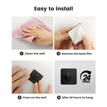 xdgeLoad 4 Pack Heavy Duty Towel Hooks for Bathroom