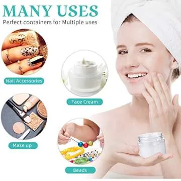 SATINIOR 36-Pack Clear Storage Jars - Leak-Proof & Stylish