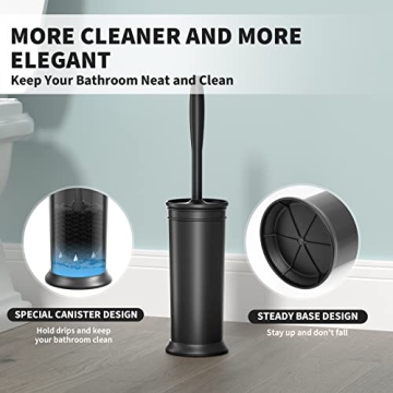 Elegant UPTRONIC Toilet Brush Holder for Clean Bathrooms