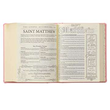 KJV Holy Bible, My Promise Bible, Faux Leather Hardcover w/Bible Tabs, Coloring Stickers, Ribbon Markers, King James Version, Pink (KJV Promise Editions)