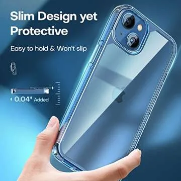 TAURI Clear iPhone 13 Case - Military-Grade Drop Protection