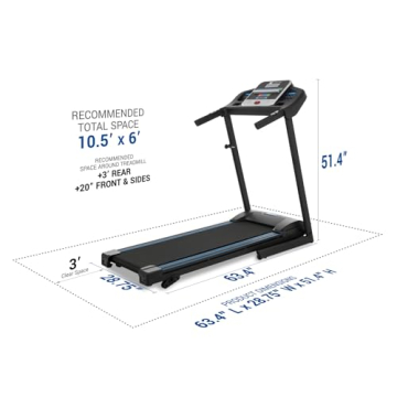 XTERRA Fitness TR150 Smart Folding Treadmill with LCD Display