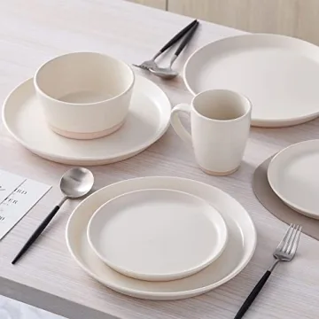 Stone Lain Jules Modern Stoneware Dinnerware Set for 4
