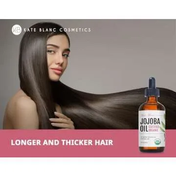 Kate Blanc Organic Jojoba Oil for Skin and Hair Moisture