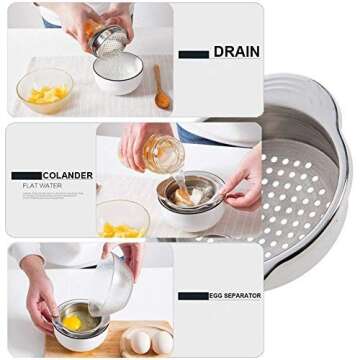 Stainless Steel Food Can Strainer Sieve Tuna Press Lid Oil Drainer Remover, Unique No-Mess Dishwashe...