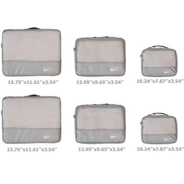 Packing Cubes Set Travel Luggage Organizers Suitcase Lightweight Accessories