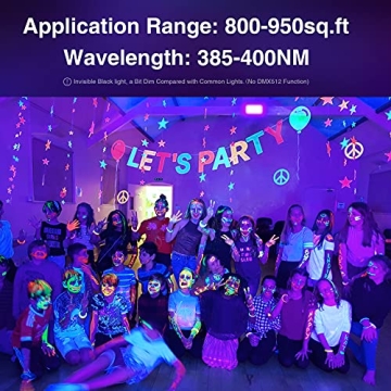 Onforu 60W LED Black Lights for Parties and Events