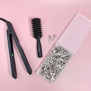 HiJeaton 90pcs Metal Duck Billed Hair Clips for Women Styling Sectioning, Silver Hair Pins for Long Hair, Alligator Curl Loc Clips for Thick Hair Roller, Salon, Bows DIY