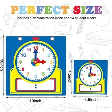 Junkin Teaching Clock Kit for Fun Time Learning