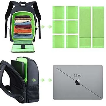 Estarer SLR/DSLR Camera Backpack Waterproof for Nikon Canon Sony Digital Lens GoPro Accessories DJI Mavic Drone 15.6" 15”Laptop w/Rain Cover Photographyer Camera Bag