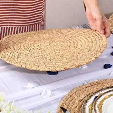 WENFOME Rustic Woven Placemats - Eco-Friendly Table Decor