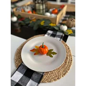 WENFOME Rustic Woven Placemats - Eco-Friendly Table Decor
