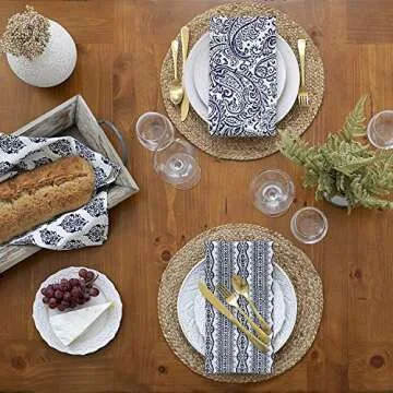 WENFOME Rustic Woven Placemats - Eco-Friendly Table Decor