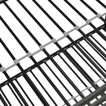 DHP Miles Low Metal Bunk Bed for Kids with Ladder and Guardrails