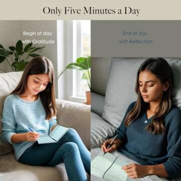 ipoul Pink Gratitude Journal, 5 Minute Journal for Women, Daily Guided Journal with Prompts, Woman's Mindfulness Journal, Inspire Productivity, Affirmation, Self Care and Self Reflection.