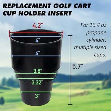Golf Cart Cup Holder Insert Portable Propane Heater 2-Pack
