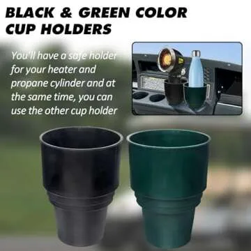 Golf Cart Cup Holder Insert Portable Propane Heater 2-Pack