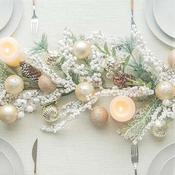 KI Store Champagne Christmas Balls 34pcs 2.36-Inch Christmas Tree Decoration Ornaments for Xmas Tree...