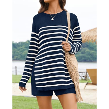 NENONA Women's Cozy Stripe Sweater Sets - Fashionable Comfort