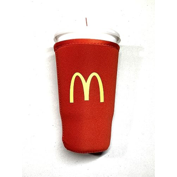 McDonald's SodaSOK Red Large Size 30oz Insulated Thermal Neoprene Drink Cup Sleeve Iced JavaSOK