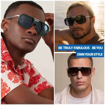 TruFabV Retro Rectangle Sunglasses - 70s Style Unisex