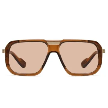 TruFabV Retro Rectangle Sunglasses - 70s Style Unisex