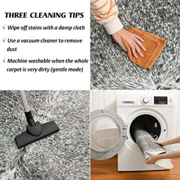 Rtizon Faux Cowhide Rug for Living Room, 2.3 x 3.6 Feet Grey, Cow Print Skins Rug for Bedroom, Premium Faux Fur Animal Cow Hide Rugs Carpet for Western Decor