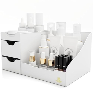 Uncluttered Designs Large Makeup Organizer - Stylish Storage for Home & Office