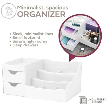 Versatile Large Makeup Organizer for Countertop Storage