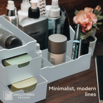 Versatile Large Makeup Organizer for Countertop Storage