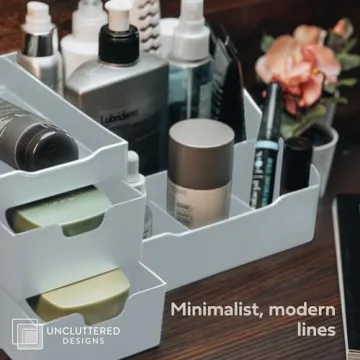 Versatile Large Makeup Organizer for Countertop Storage