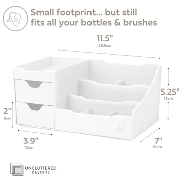 Versatile Large Makeup Organizer for Countertop Storage
