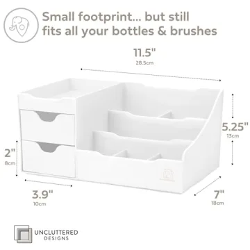 Versatile Large Makeup Organizer for Countertop Storage