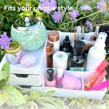 Versatile Large Makeup Organizer for Countertop Storage