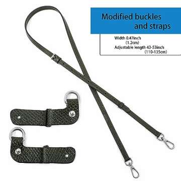 RYYXZXL Leather Purse Straps Replacement Shoulder Strap Leather Adjustable Crossbody Strap Suitable ...