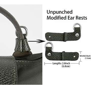 RYYXZXL Leather Purse Straps Replacement Shoulder Strap Leather Adjustable Crossbody Strap Suitable for Long champ Handbags（Dark Green）