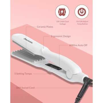 Dmriektu Hair Crimper - Fluffy Styles & Volume Styling Tool