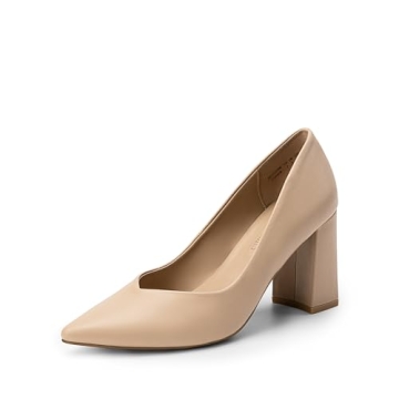 DREAM PAIRS Women's High Chunky Closed Toe Block Heels for Elegant Occasions