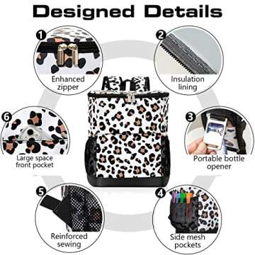 Wolka Cooler Backpack 30 Cans,Portable Backpack Coolers Insulated Leak Proof,Waterproof Soft Sided Cooler Bag for Travel,Beach,Camping,Picnic,Lunch Backpack for Women